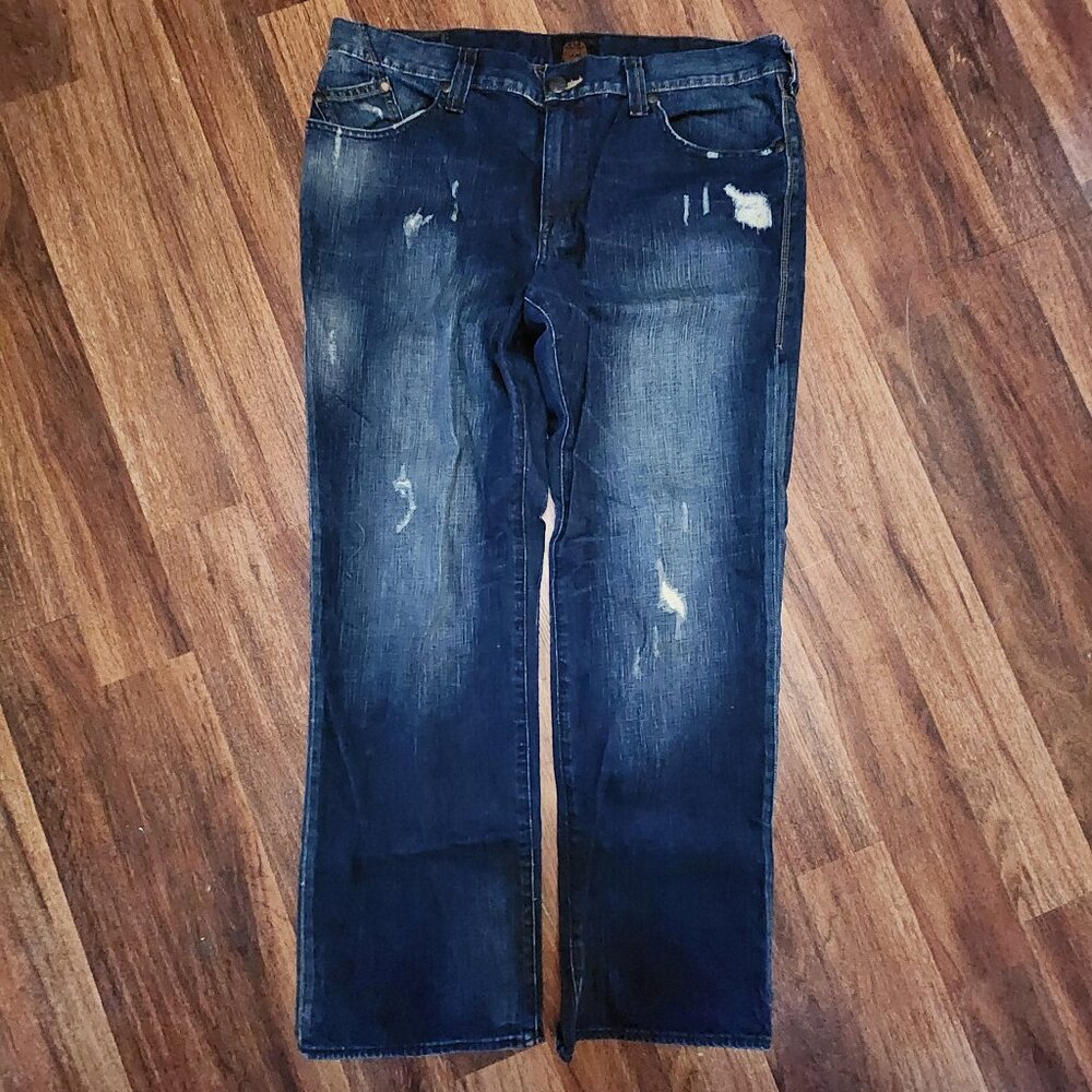 Men's Rock & Republic Neil Straight Denim Blue Jeans Size 38 x 30
